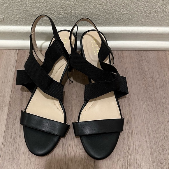Cole Haan Aniston Women's Black Elastic Sandal - Picture 2 of 8